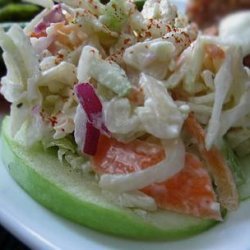 Blue Cheese Coleslaw With Apples and Walnuts recipe