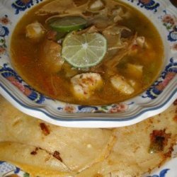 Lime Soup With Tortilla Strips and Chicken recipe