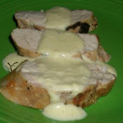 Pork With A Blue Cheese Apple and Mustard Sauce recipe