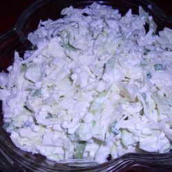 Low Fat Creamy Cabbage and Onion Salad recipe