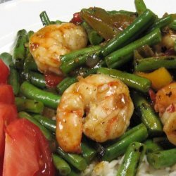 Spicy Shrimp With Green Beans & Red Pepper recipe