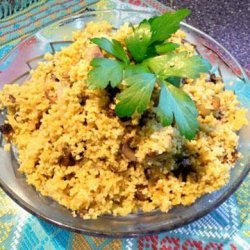 Mushroom Couscous With Moroccan Flavors recipe