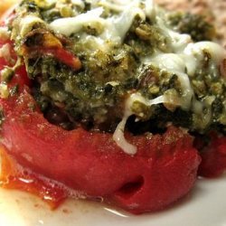 Spinach Stuffed Tomatoes recipe