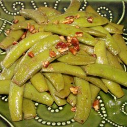 Brown-Buttered Sugar Snap Peas With Pecans recipe