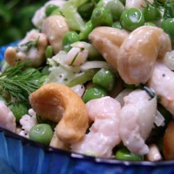 Cashew, Shrimp & Pea Salad recipe