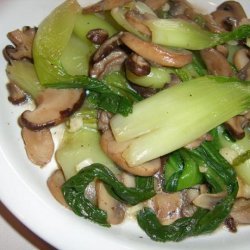 Baby Bok Choy Sauté With Mushrooms recipe