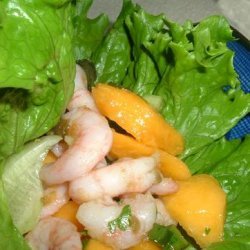 Papaya Shrimp Lettuce Wraps recipe