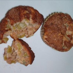 Healthy Rhubarb Cinnamon Muffins recipe