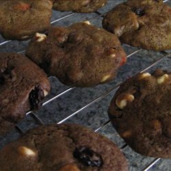 Chocolate Chocolate Chocolate Cashew Cookies (with Raisins) recipe