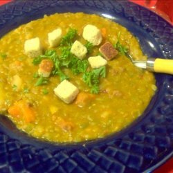 Pea Soup With Chorizo and Chipotle Peppers recipe