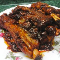 Spicy Pork Ribs With Garlic and Tomatoes recipe