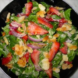 Strawberry Spinach Salad With Creamy Raspberry Dressing recipe