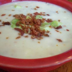 Comforting Cream Cheese Potato Soup With Bacon or Ham recipe