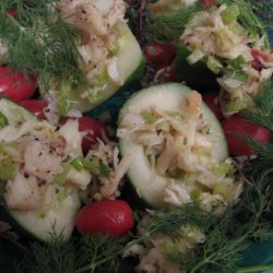 Cucumber Cups Filled With Crab Appetizer recipe