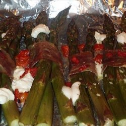 Asparagus Bundles With Prosciutto & Goat Cheese recipe