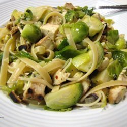 Pasta Shells With Chicken and Brussels Sprouts recipe