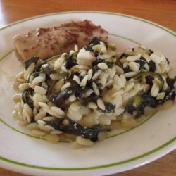 Spinach Feta Orzo recipe