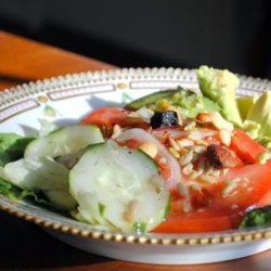 Tomato and Avocado Salad With a Tarragon Walnut Drizzle recipe