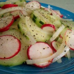 Cucumber, Red Onion, and Radish Salad recipe