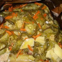 Slow Cooked Chicken With Tomatillos, Potatoes, Jalapenos and Fre recipe