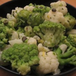 Cauliflower and Brussels Sprouts Salad W/Mustard-Caper Butter recipe