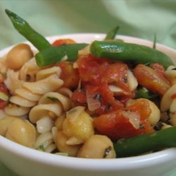 Double-Bean Pasta With Tomatoes recipe