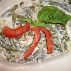 Loby (String/Green Beans With Sour Cream and Tomatoes) recipe