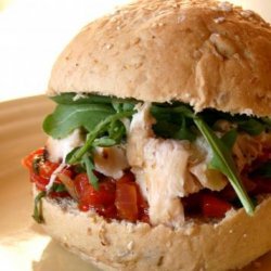 Basil Grilled Chicken Sandwiches With Red Pepper Relish recipe