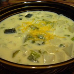 Merm's Potato Cheese Soup With Green Chilies recipe