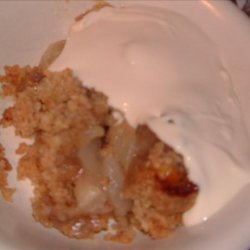 Pear and Ginger Crisp With Spiced Whipped Cream recipe