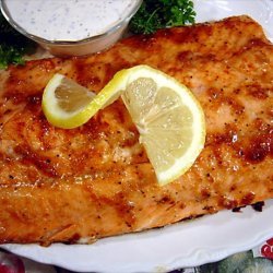 Grilled Salmon Fillets with Creamy Horseradish Sauce recipe