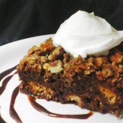 Chocolate Bread Pudding With Pecan Streusel Topping recipe