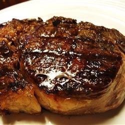 Bourbon Barbecued Rib-Eye Steaks recipe