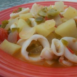 Potato and Baby Squid Stew recipe