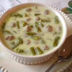 Asparagus Soup With Mini Meatballs recipe