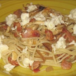 Pasta With Bacon, Mushroom & Caramelised Onions recipe