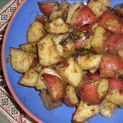 Potato fried in garlic (chauke aaloo) recipe
