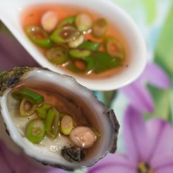 Freshly Shucked Oysters and Sauce Mignonette With a Twist! recipe