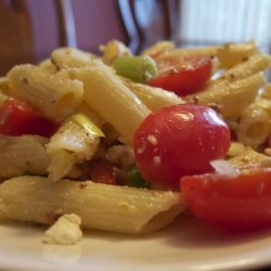 Lemon Pasta Salad With Tomatoes and Feta recipe