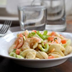 Pasta Shell and Shrimp or Ham Salad recipe