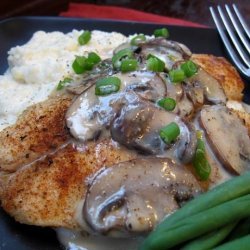 Spicy Grilled Tilapia W/ Creamy Grits or Rice and Mushroom Sauce recipe