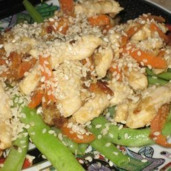 Szechwan Chicken over String/Green Beans recipe