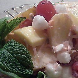 Passionately Pink Tropical Fruit Salad recipe