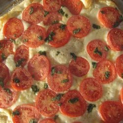 Provolone Pizza (Provolone, Roma Tomato & Fresh Basil Pizza) recipe