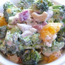 Broccoli Salad With Mandarin Oranges and Cashews recipe