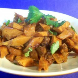 Stir-Fried Spicy Sweet Potatoes recipe