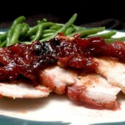 Oven-Barbecued Cranberry Pork Roast recipe