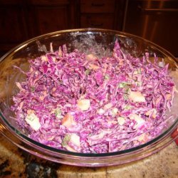 Crunchy Red Cabbage Slaw Salad recipe