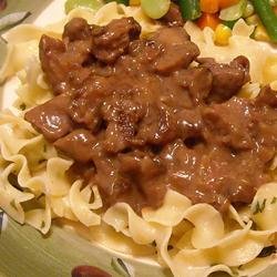 Beef Tips and Noodles recipe