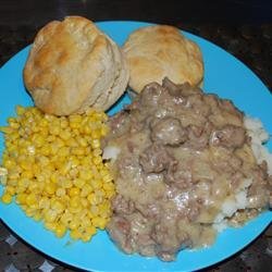 Army SOS Creamed Ground Beef recipe